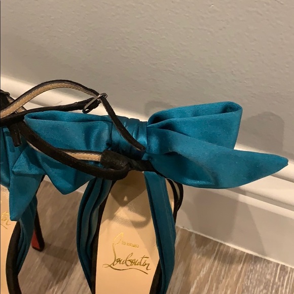 Turquoise Christian Loubotin Size 37. Worn Once - Picture 9 of 9